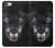 W2823 Black Wolf Blue Eyes Face Hard Case and Leather Flip Case For iPhone 6 Plus, iPhone 6s Plus