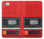 W3204 Red Cassette Recorder Graphic Hard Case and Leather Flip Case For iPhone 5C