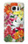 W3205 Retro Art Flowers Hard Case and Leather Flip Case For Samsung Galaxy S7