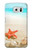 W3212 Sea Shells Starfish Beach Hard Case and Leather Flip Case For Samsung Galaxy S6 Edge