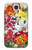 W3205 Retro Art Flowers Hard Case and Leather Flip Case For Samsung Galaxy S4