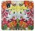 W3205 Retro Art Flowers Hard Case and Leather Flip Case For Samsung Galaxy S4