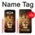W3182 Lion Hard Case and Leather Flip Case For Samsung Galaxy J5 (2016)