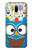 W2521 Cute Nerd Owl Cartoon Hard Case and Leather Flip Case For LG G7 ThinQ