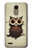 W0360 Coffee Owl Hard Case and Leather Flip Case For LG K10 (2018), LG K30