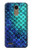 W3047 Green Mermaid Fish Scale Hard Case and Leather Flip Case For LG K10 (2018), LG K30