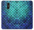 W3047 Green Mermaid Fish Scale Hard Case and Leather Flip Case For LG K10 (2018), LG K30