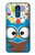 W2521 Cute Nerd Owl Cartoon Hard Case and Leather Flip Case For LG K8 (2018)