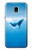 W0843 Blue Whale Hard Case and Leather Flip Case For Samsung Galaxy J3 (2018), J3 Star, J3 V 3rd Gen, J3 Orbit, J3 Achieve, Express Prime 3, Amp Prime 3