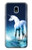 W1130 Unicorn Horse Hard Case and Leather Flip Case For Samsung Galaxy J3 (2018), J3 Star, J3 V 3rd Gen, J3 Orbit, J3 Achieve, Express Prime 3, Amp Prime 3