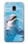 W1291 Dolphin Hard Case and Leather Flip Case For Samsung Galaxy J3 (2018), J3 Star, J3 V 3rd Gen, J3 Orbit, J3 Achieve, Express Prime 3, Amp Prime 3