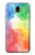 W2945 Colorful Watercolor Hard Case and Leather Flip Case For Samsung Galaxy J7 (2018), J7 Aero, J7 Top, J7 Aura, J7 Crown, J7 Refine, J7 Eon, J7 V 2nd Gen, J7 Star