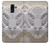 W0574 Tiger Carving Hard Case and Leather Flip Case For Samsung Galaxy J8 (2018)