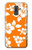 W2245 Hawaiian Hibiscus Orange Pattern Hard Case and Leather Flip Case For Samsung Galaxy J8 (2018)