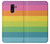 W2363 Rainbow Pattern Hard Case and Leather Flip Case For Samsung Galaxy J8 (2018)