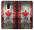 W2490 Canada Maple Leaf Flag Texture Hard Case and Leather Flip Case For Samsung Galaxy J8 (2018)