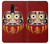 W3023 Japan Good Luck Daruma Doll Hard Case and Leather Flip Case For Samsung Galaxy J8 (2018)