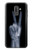 W3101 X-ray Peace Sign Fingers Hard Case and Leather Flip Case For Samsung Galaxy J8 (2018)