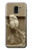 W1386 Paper Sculpture Owl Hard Case and Leather Flip Case For Samsung Galaxy J6 (2018)