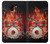 W1431 Skull Drum Fire Rock Hard Case and Leather Flip Case For Samsung Galaxy J6 (2018)