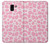 W2213 Pink Leopard Pattern Hard Case and Leather Flip Case For Samsung Galaxy J6 (2018)