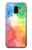 W2945 Colorful Watercolor Hard Case and Leather Flip Case For Samsung Galaxy J6 (2018)