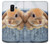 W0242 Cute Rabbit Hard Case and Leather Flip Case For Samsung Galaxy A6 (2018)