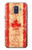 W2490 Canada Maple Leaf Flag Texture Hard Case and Leather Flip Case For Samsung Galaxy A6 (2018)