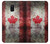 W2490 Canada Maple Leaf Flag Texture Hard Case and Leather Flip Case For Samsung Galaxy A6 (2018)