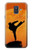 W3024 Kung Fu Karate Fighter Hard Case and Leather Flip Case For Samsung Galaxy A6 (2018)