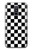 W1611 Black and White Check Chess Board Hard Case and Leather Flip Case For Samsung Galaxy A6+ (2018), J8 Plus 2018, A6 Plus 2018