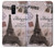 W2211 Paris Postcard Eiffel Tower Hard Case and Leather Flip Case For Samsung Galaxy A6+ (2018), J8 Plus 2018, A6 Plus 2018