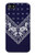 W3357 Navy Blue Bandana Pattern Hard Case and Leather Flip Case For iPhone 4 4S