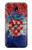 W3313 Croatia Flag Vintage Football Graphic Hard Case and Leather Flip Case For Samsung Galaxy J7 (2017) EU Version