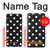 W2299 Black Polka Dots Hard Case and Leather Flip Case For iPhone X, iPhone XS