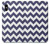 W2345 Navy Blue Shavron Zig Zag Pattern Hard Case and Leather Flip Case For iPhone X, iPhone XS