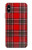 W2374 Tartan Red Pattern Hard Case and Leather Flip Case For iPhone X, iPhone XS