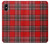 W2374 Tartan Red Pattern Hard Case and Leather Flip Case For iPhone X, iPhone XS