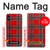 W2374 Tartan Red Pattern Hard Case and Leather Flip Case For iPhone X, iPhone XS