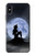 W2668 Mermaid Silhouette Moon Night Hard Case and Leather Flip Case For iPhone X, iPhone XS