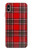 W2374 Tartan Red Pattern Hard Case and Leather Flip Case For iPhone XS Max