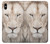 W2399 White Lion Face Hard Case and Leather Flip Case For iPhone XS Max