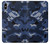 W2959 Navy Blue Camo Camouflage Hard Case and Leather Flip Case For iPhone XS Max