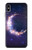 W3324 Crescent Moon Galaxy Hard Case and Leather Flip Case For iPhone XS Max