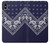 W3357 Navy Blue Bandana Pattern Hard Case and Leather Flip Case For iPhone XS Max