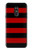 W2638 Black and Red Striped Hard Case and Leather Flip Case For LG Q Stylo 4, LG Q Stylus