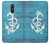 W3053 Marine Anchor Blue Hard Case and Leather Flip Case For LG Q Stylo 4, LG Q Stylus