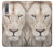 W2399 White Lion Face Hard Case and Leather Flip Case For Samsung Galaxy A7 (2018)