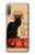 W2739 Chat Noir Black Cat Vintage Hard Case and Leather Flip Case For Samsung Galaxy A7 (2018)