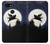 W3289 Flying Pig Full Moon Night Hard Case and Leather Flip Case For Google Pixel 3